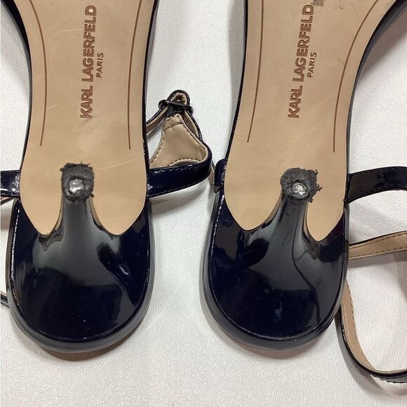 Karl Lagerfeld Black Heels Minimalist Design - Picture 13 of 14